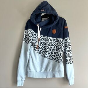 Wanakome Selene hoodie sweatshirt pullover navy blue leopard medium walk on wild